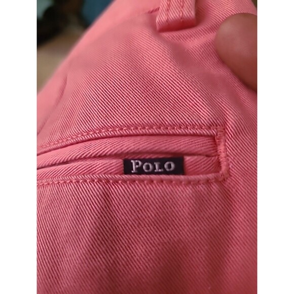 Polo Ralph Lauren Pants Mens 32x30 (32×29) Pink Classic Fit Flat Front Chino - Picture 8 of 15